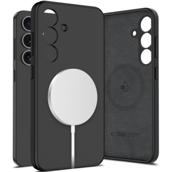 Θήκη Samsung Galaxy S25 Plus Tech-Protect Liquid Silicone Σκληρή με MagSafe - Black (5906302322305)
