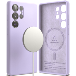 Θήκη Samsung Galaxy S25 Ultra Ringke Silicone Magnetic Ανθεκτική Σιλικόνης με MagSafe - Lavender (8800274969292)