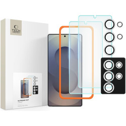 Tempered Glass Samsung Galaxy S25 Ultra Tech-Protect Supreme Set με 2 x Αντιχαρακτικά Γυαλιά Προστασίας Οθόνης και 1 x Κάμερας - Clear (5906302322343)