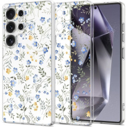 Θήκη Samsung Galaxy S25 Ultra Tech-Protect FlexAir Plus Διάφανη Σιλικόνης - Spring Flowers (5906302360451)