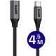 Καλώδιο Buddi Flex Extension Cable Επέκτασης Type-C (Male) σε Type-C (Female) 60W 450cm 5 Έτη Εγγύηση - Black (8719246459184)