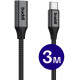 Καλώδιο Buddi Flex Extension Cable Επέκτασης Type-C (Male) σε Type-C (Female) 60W 300cm 5 Έτη Εγγύηση - Black (8719246459399)