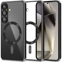 Θήκη Samsung Galaxy S25 Tech-Protect MagFlex Διάφανη Σιλικόνης με MagSafe - Shiny Black (5906302360055)