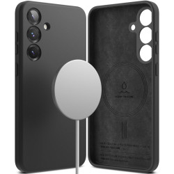 Θήκη Samsung Galaxy S25 Ringke Silicone Magnetic Ανθεκτική Σιλικόνης με MagSafe - Black (8800274968370)