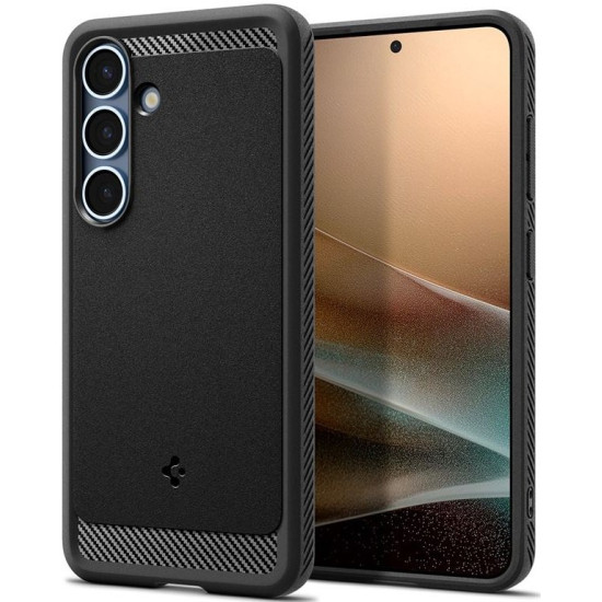 Θήκη Samsung Galaxy S25 Spigen Rugged Armor MagFit με MagSafe - Matte Black (ACS08998)