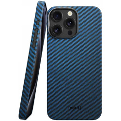 Θήκη iPhone 15 Pro Nekit Fiber Σκληρή με MagSafe Aramid Fiber 1mm 1500D Kevlar - Blue (8719246469602)