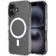 Θήκη iPhone 16 HappyCase Joy Διάφανη Σκληρή με MagSafe - Sparkle Glitter (8719246462245)
