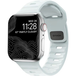 Λουράκι Nomad Sport Band Glow in the Dark Αδιάβροχο Φωσφορίζον Σιλικόνης Apple Watch SE/11/10/9/8/7/6/5/4 (42/41/40mm) - Icy Blue Glow (NM01122685)