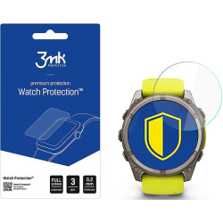 Hybrid Glass Garmin Fenix 8 Solar / Sapphire 51mm 3MK Premium Flexible Glass Αντιχαρακτικό Προστατευτικό Υβριδικό Οθόνης 0.2mm 3 Τεμάχια (5903108604796)