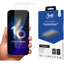 Hybrid Glass iPhone 16 Plus 3MK Premium Flexible Glass Αντιχαρακτικό Υβριδικό Προστατευτικό Οθόνης 0.3mm (5903108586399)