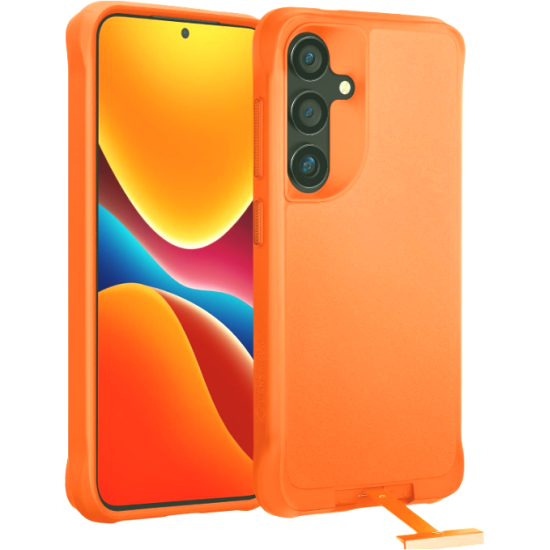 Θήκη Samsung Galaxy S24 Oakshield Σκληρή με KickStand - Orange (OAK000038FW005C)