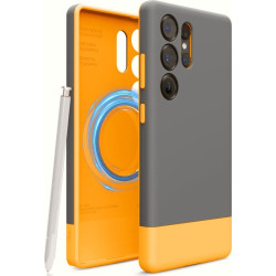 Θήκη Samsung Galaxy S25 Ultra Elago Magnetic Glide Σκληρή με MagSafe - Dark Grey / Yellow (EGS25MSGL68-DGYYE)