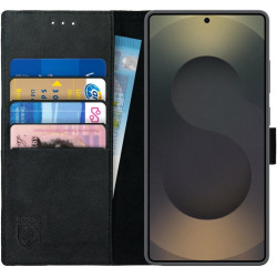 Θήκη Samsung Galaxy S25 Ultra Rosso Deluxe Δερμάτινο Πορτοφόλι - Black (8719246463242)