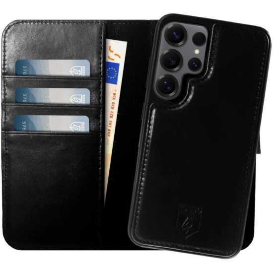 Θήκη Samsung Galaxy S25 Ultra Rosso Elite Δερμάτινο Πορτοφόλι με MagSafe - Black (8719246463419)