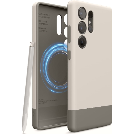 Θήκη Samsung Galaxy S25 Ultra Elago Magnetic Glide Σκληρή με MagSafe - Stone / Medium Grey (EGS25MSGL68-STMGY)