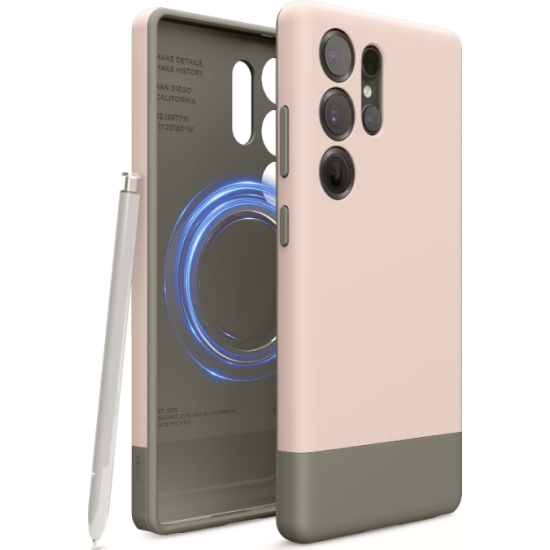 Θήκη Samsung Galaxy S25 Ultra Elago Magnetic Glide Σκληρή με MagSafe - Lovely Pink / Medium Grey (EGS25MSGL68-LPKMGY)
