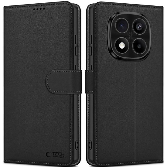Θήκη Xiaomi Redmi Note 14 Pro 5G / Poco X7 Tech-Protect Wallet Πορτοφόλι - Matte Black (5906302361175)