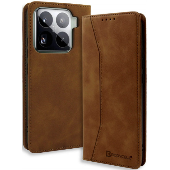 Θήκη Xiaomi 15 Bodycell Book Case Πορτοφόλι - Brown (5206015079955)