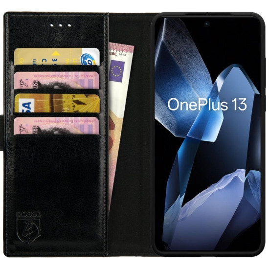 Θήκη OnePlus 13 Rosso Element PU Πορτοφόλι - Black (8719246462993)