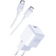 Φορτιστής 3MK Hyper Charger Τοίχου με Καλώδιο Type-C σε Type-C & 1 x Θύρα Type-C 25W - White (5903108561945)