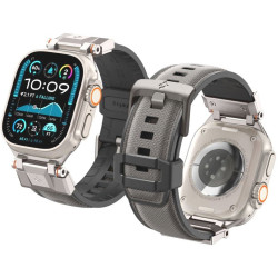 Λουράκι Apple Watch Ultra/SE/11/10/9/8/7/6/5/4 (49/46/45/44mm) Spigen DuraPro Armor Σιλικόνης - Gray (AMP09104)
