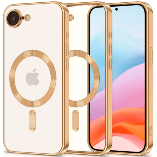 Θήκη iPhone 16e Tech-Protect MagFlex Διάφανη Σιλικόνης με MagSafe - Shiny Gold (5906302360239)