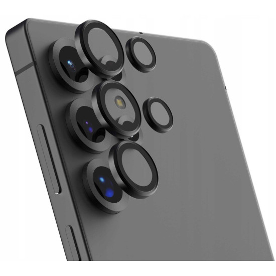 Tempered Glass Samsung Galaxy S25 Ultra Spacecase QuickFit Camera Glass Αντιχαρακτικό Γυαλί Προστασίας για Φακό Κάμερας 2 Τεμάχια - Black (5905719117672)