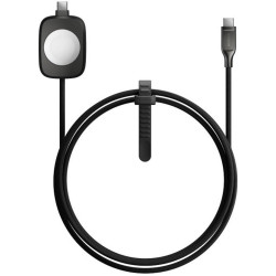 Καλώδιο Type-C Nomad Kevlar σε Type-C & Μαγνητικό Φορτιστή για Apple Watch / AirPods 100W 150cm - Black (NM014780858)