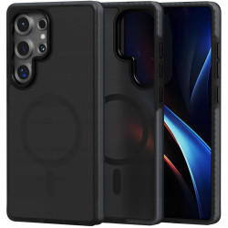 Θήκη Samsung Galaxy S25 Ultra Spacecase Hybrid Fusion Mag Ημιδιάφανη Σκληρή με MagSafe - Black (5905719114305)
