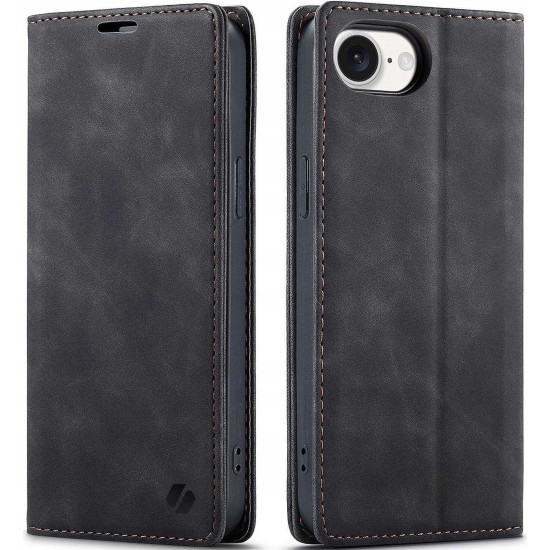 Θήκη iPhone 16e Spacecase Wallet Πορτοφόλι - Black (5905719117917)