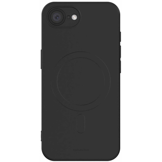 Θήκη iPhone 16e Spacecase Silicone Magnetic Case Σιλικόνης με MagSafe - Black (5905719117924)