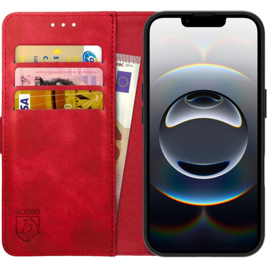Θήκη iPhone 16e Rosso Element PU Πορτοφόλι - Red (8719246468421)
