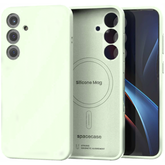 Θήκη Samsung Galaxy S25 Plus Spacecase Silicone Magnetic Case Σιλικόνης με MagSafe - Mint (5905719118334)