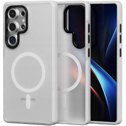 Θήκη Samsung Galaxy S25 Ultra Spacecase Hybrid Fusion Mag Ημιδιάφανη Σκληρή με MagSafe - Frost Clear (5905719114336)