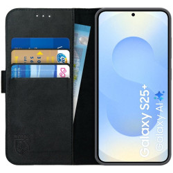 Θήκη Samsung Galaxy S25 Plus Rosso Deluxe Δερμάτινο Πορτοφόλι - Black (8719246463228)