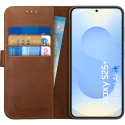 Θήκη Samsung Galaxy S25 Plus Rosso Deluxe Δερμάτινο Πορτοφόλι - Brown (8719246463235)