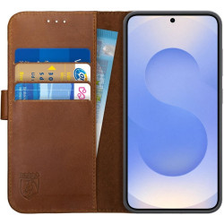 Θήκη Samsung Galaxy S25 Rosso Deluxe Δερμάτινο Πορτοφόλι - Brown (8719246463211)