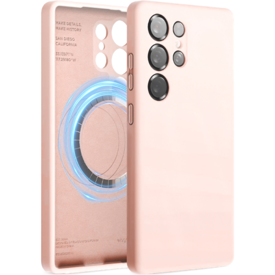 Θήκη Samsung Galaxy S25 Ultra Elago Magnetic Silicone Case Premium Σιλικόνης με MagSafe - Lovely Pink (EGS25MSSC68-LPK)