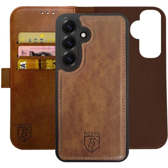 Θήκη Samsung Galaxy S25 Rosso Element 2 in 1 PU Πορτοφόλι - Brown (8719246463273)