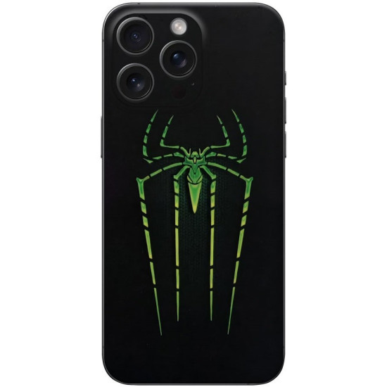 Αυτοκόλλητο Skin Προστασίας Πλάτης iPhone 16 Pro Max Gams Premium Vinyl Skin Back Plate Φωσφορίζον - Luminus Spider (GAMS-VNL-SKIN-LMSD-001-083)