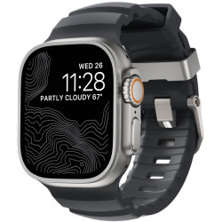 Λουράκι Apple Watch Ultra/SE/11/10/9/8/7/6/5/4 (49/46/45/44mm) Nomad Rocky Point Band Αδιάβροχο FKM & Τιτάνιο - Storm / Natural (NM013596858)