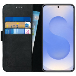 Θήκη Samsung Galaxy S25 Rosso Deluxe Δερμάτινο Πορτοφόλι - Black (8719246463204)