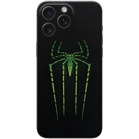 Αυτοκόλλητο Skin Προστασίας Πλάτης iPhone 16 Pro Gams Premium Vinyl Skin Back Plate Φωσφορίζον - Luminus Spider (GAMS-VNL-SKIN-LMSD-001-084)