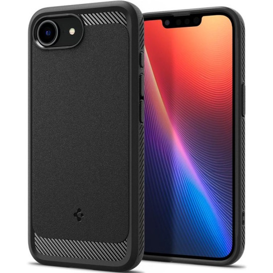 Θήκη iPhone 17e / 16e Spigen Rugged Armor MagFit με MagSafe - Matte Black (ACS09152)