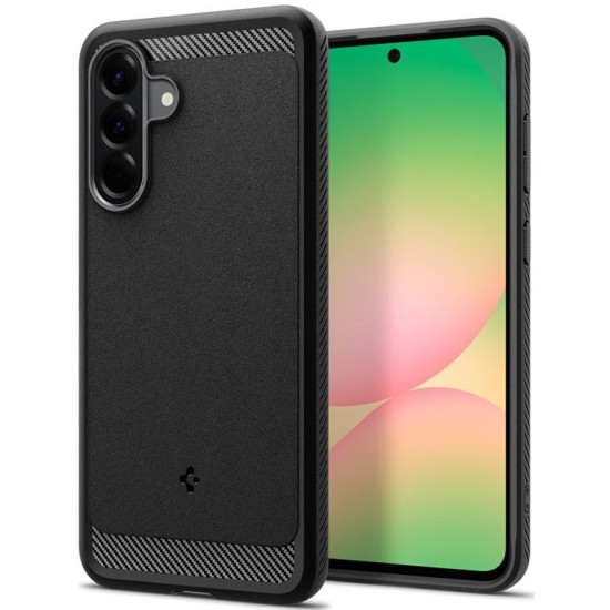 Θήκη Samsung Galaxy A56 Spigen Rugged Armor Ανθεκτική Σιλικόνης - Matte Black (ACS09225)