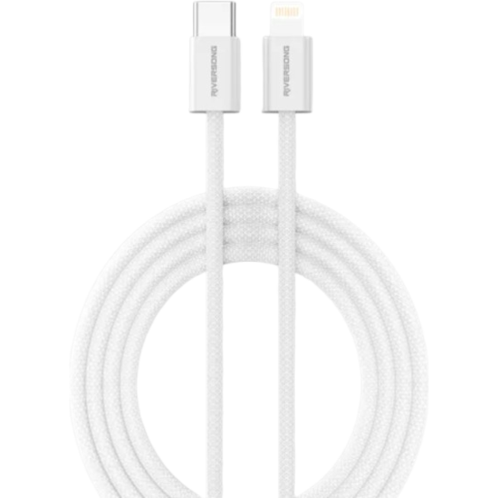 Καλώδιο Riversong Lotus 10 Type-C σε Lightning για Φόρτιση & Μεταφορά Δεδομένων 200cm 27W - Light Gray (CL53A)