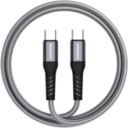 Καλώδιο Type-C Riversong Hercules C6 σε Type-C για Φόρτιση & Μεταφορά Δεδομένων 120cm 100W - Gray (CT50)