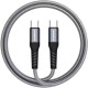 Καλώδιο Type-C Riversong Hercules C6 σε Type-C για Φόρτιση & Μεταφορά Δεδομένων 120cm 100W - Gray (CT50)