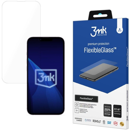Hybrid Glass iPhone 16e / 14 / 13 / 13 Pro 3MK Premium Flexible Glass Αντιχαρακτικό Υβριδικό Προστατευτικό Οθόνης 0.3mm (5903108570411)
