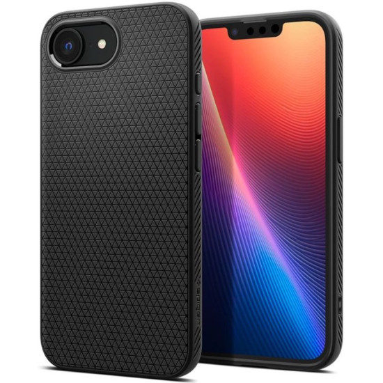 Θήκη iPhone 17e / 16e Spigen Liquid Air MagFit Σιλικόνης με MagSafe - Matte Black (ACS09151)